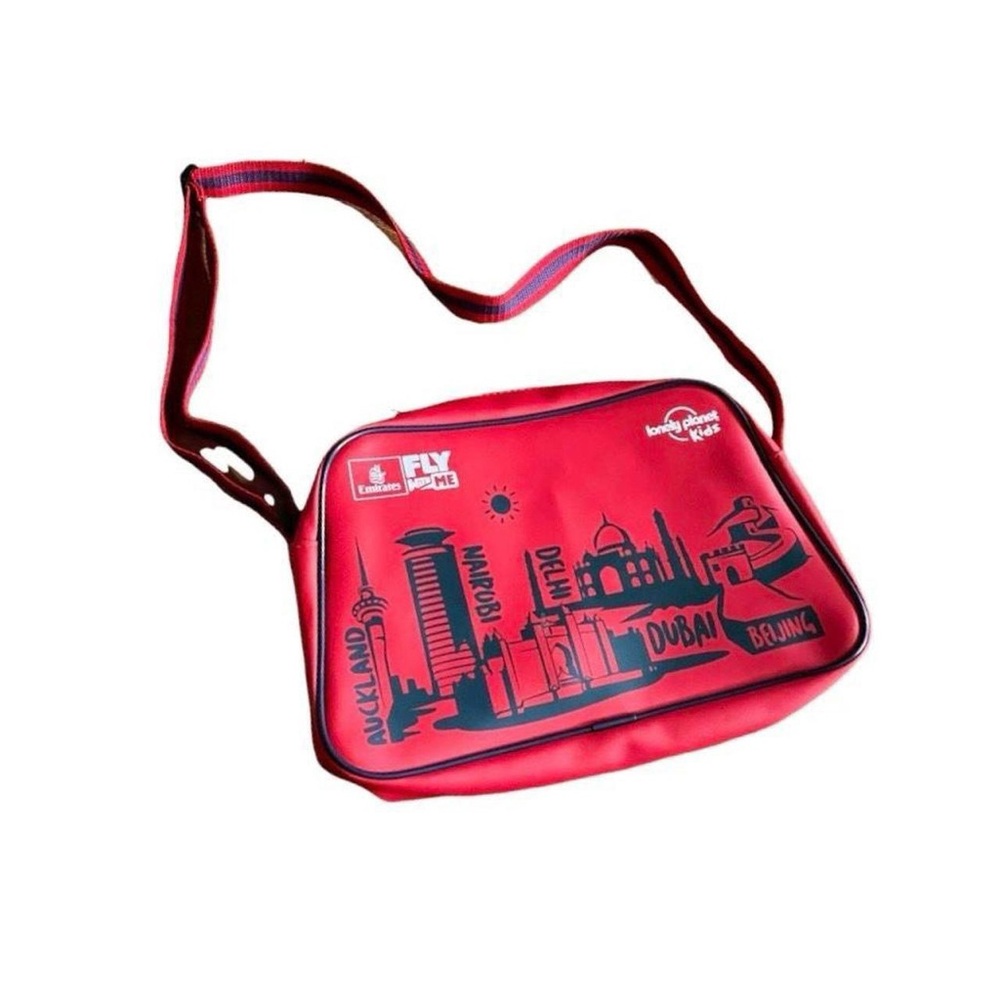 Red Emirates Airlines Crossbody Bag